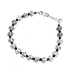 Thumbnail for Mominos Fashion Kamal Johar Oxidised Silver Black Beads Anklets