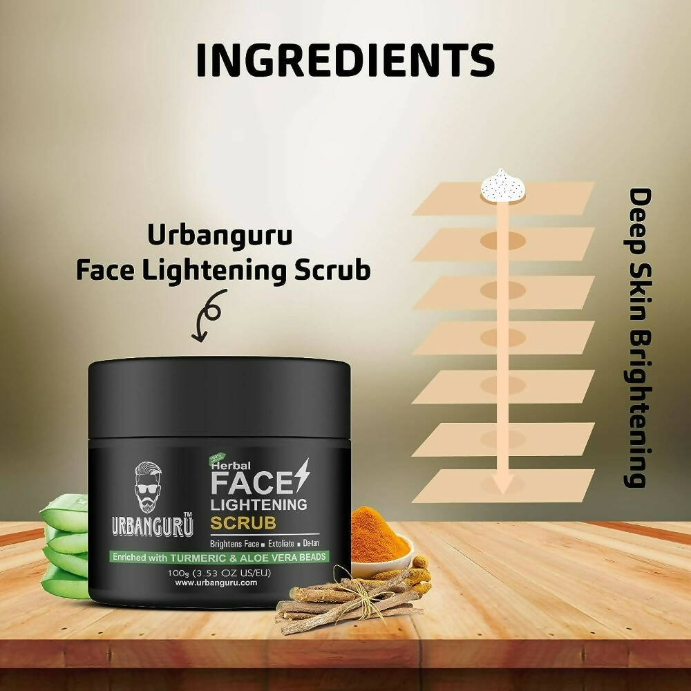 Urbanguru Herbal Face Lightening Scrub - Distacart