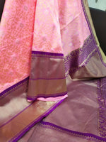 Thumbnail for DEIANA'S Beautiful Golden Jari with New Design Soft Lichi Silk Saree - Pink - Distacart