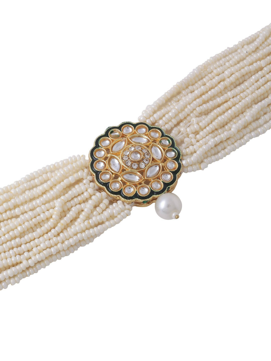 NVR Women Gold Plated Kundan Studded Jewellery Set - Distacart