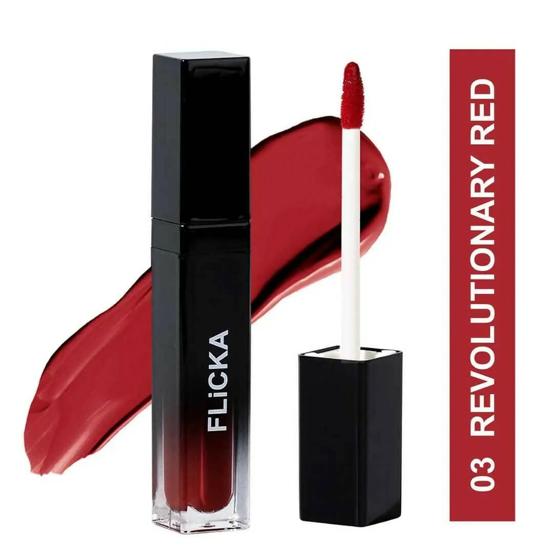 FLiCKA Set and Attack Liquid Matte Lipstick 03 Revolutionary Red - Distacart