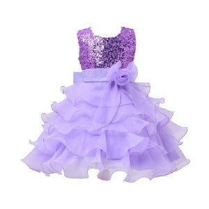 Asmaani Baby Girl's Lavender Color Satin Knee Length Frock (AS-DRESS_22067) - Distacart