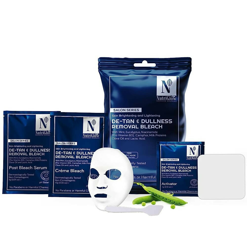 NutriGlow Advanced Organics De-Tan & Dullness Removal Bleach (6 in 1) - Distacart