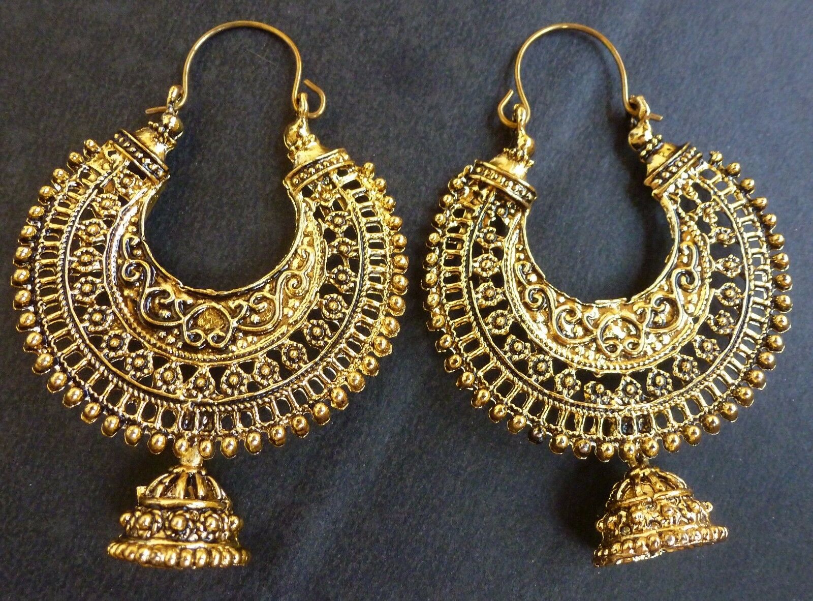 Gold-Plated Alloy Golden Round Hoop Style Earrings - The Pari - Distacart