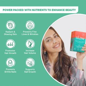 Wellbeing Nutrition Slow | Hair, Skin & Nails Capsules - Distacart