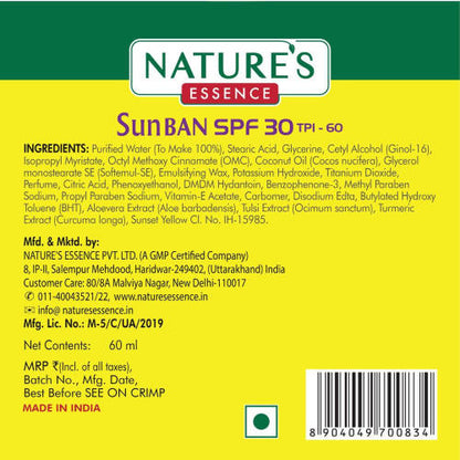 Nature's Essence Sun Ban Lotion SPF 30 - Distacart