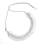 Thumbnail for Mominos Fashion Johar Kamal Silver-Plated American Diamond White Choker Set - Distacart