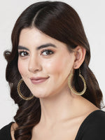 Thumbnail for NVR Women Golden Full Circular Hoop Earrings - Distacart