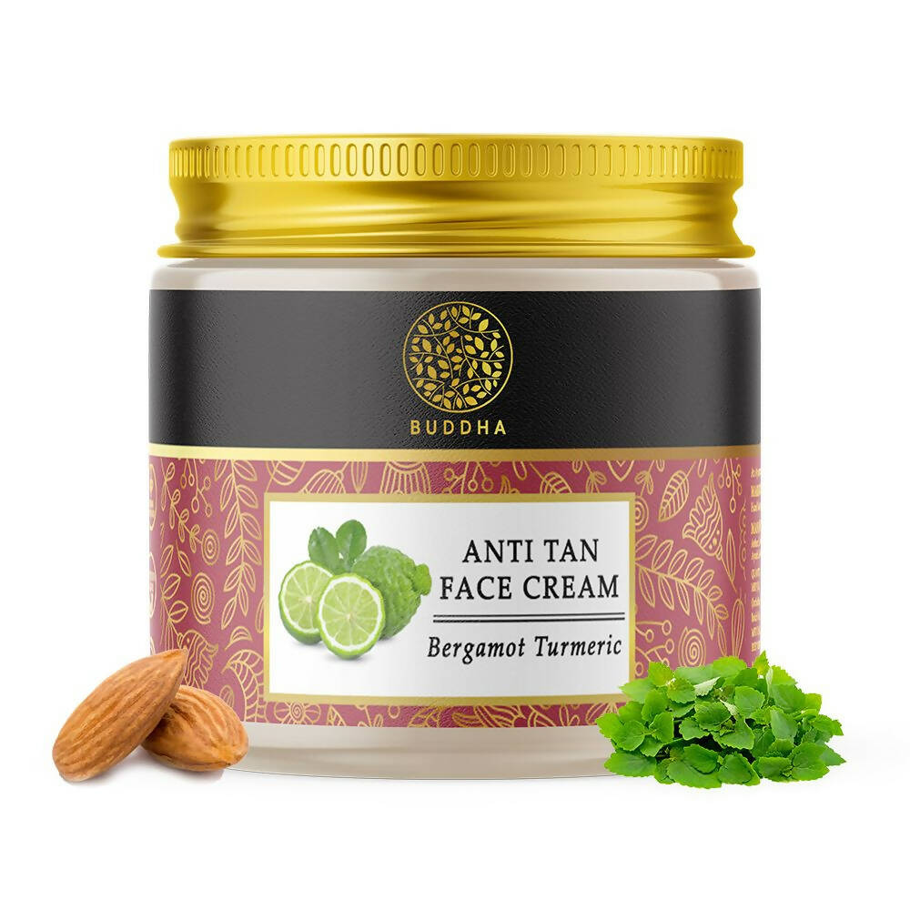 Buddha Natural Anti Tan Face Cream - For Skin Glow, Removing Tan & Dark Spots - Distacart