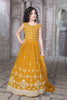 Kids Wedding Designer Yellow Georgette Lehenga Choli - Aaradhna - Distacart