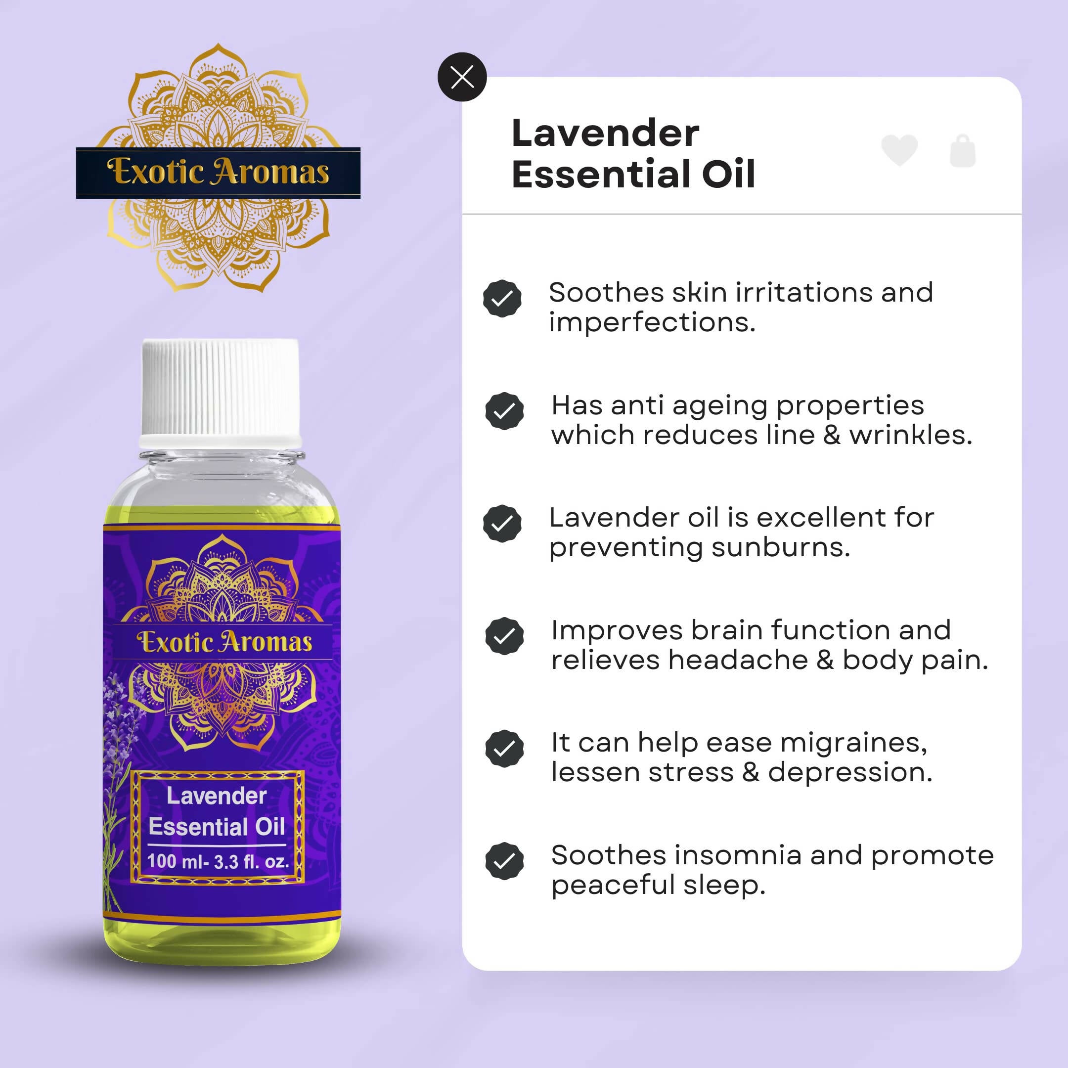 Exotic Aromas Lavender Essential Oil - Distacart