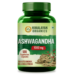 Himalayan Organics Ashwagandha 1000 mg Vegetarian Capsules - Distacart