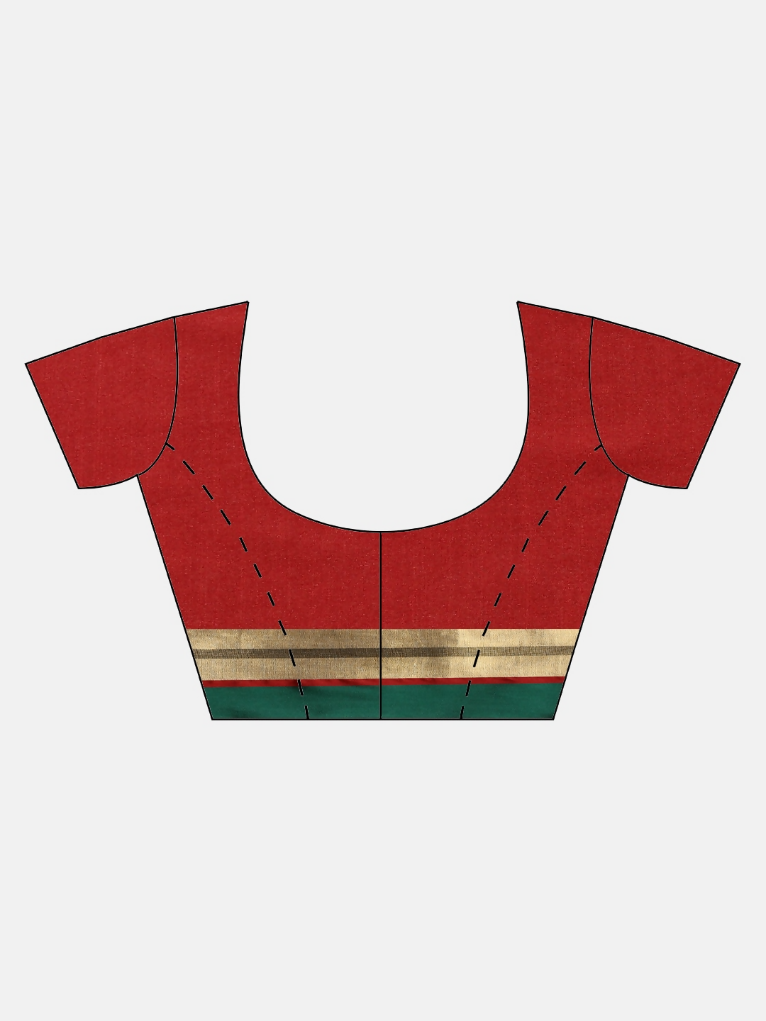Saree Mall Red & Green Solid Saree - Distacart