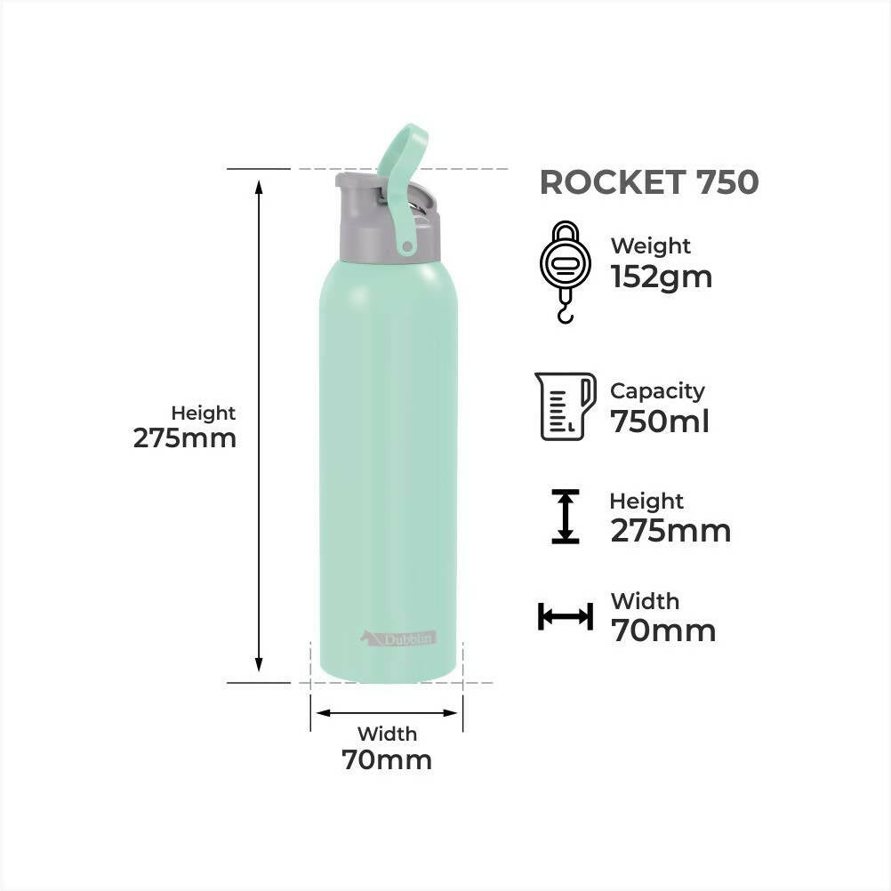 Dubblin Rocket Stainless Steel Sipper Water Bottle - Distacart