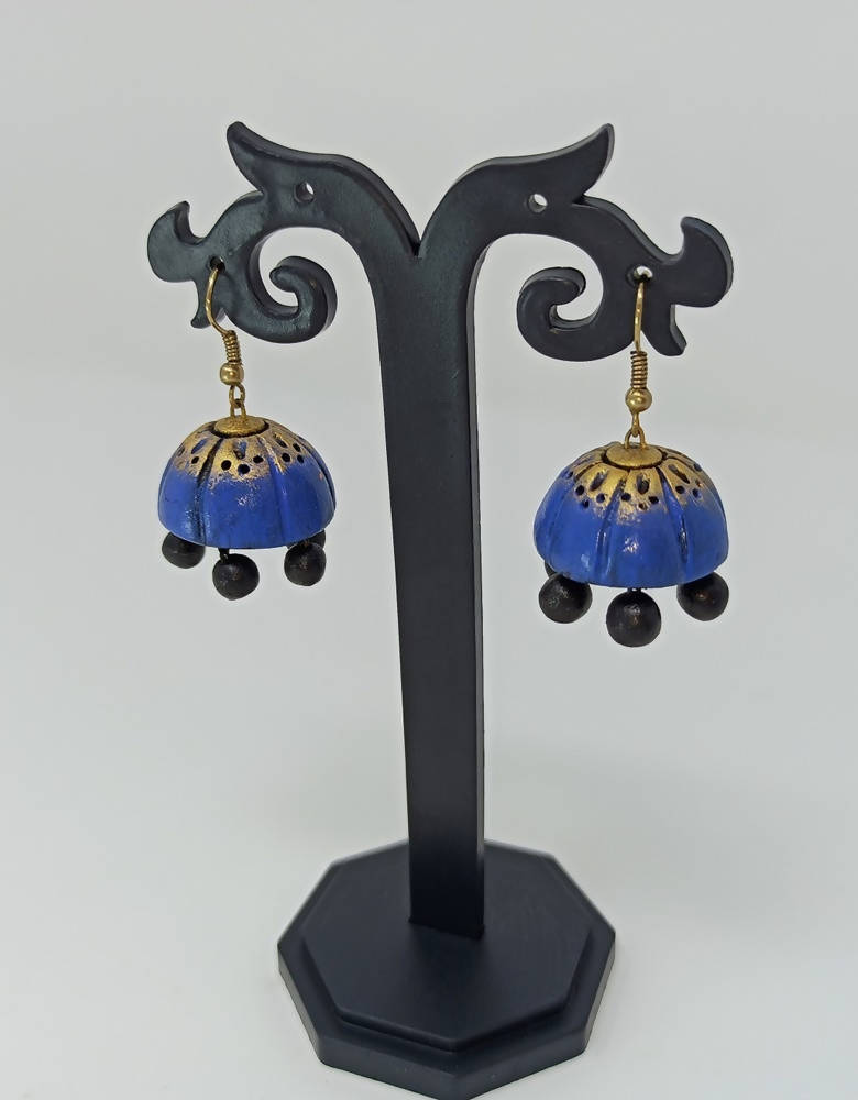 Terracotta Double Shade Hanging Jhumkas