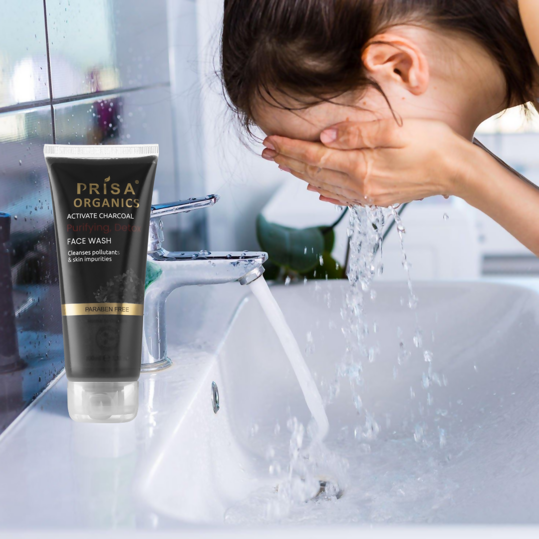 Prisa Organics Activated Charcoal Purifying Face Wash - Distacart