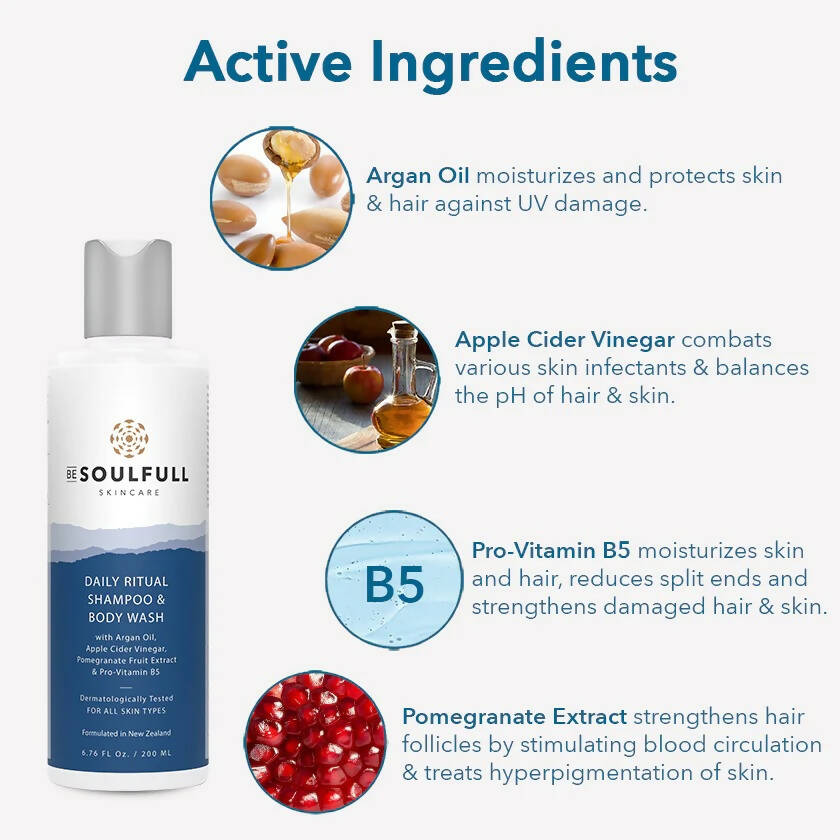 Be Soulfull Daily Ritual Shampoo & Body Wash - Distacart