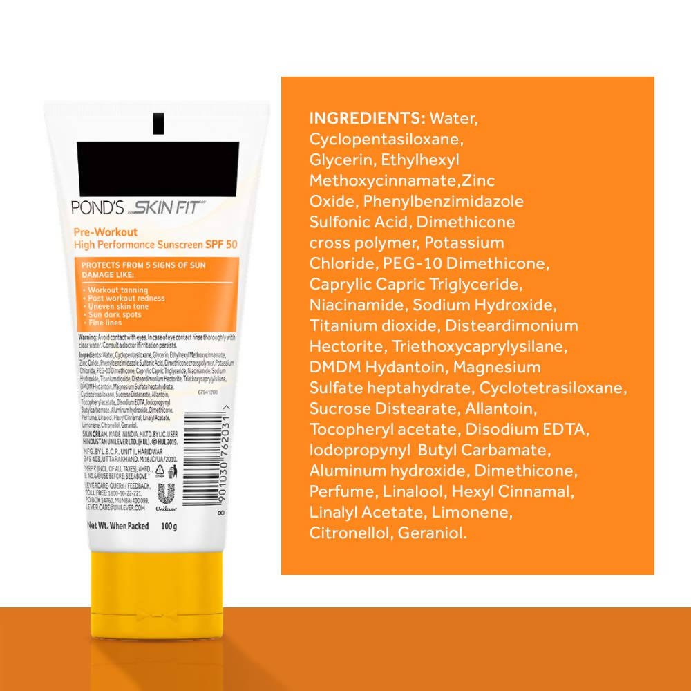Ponds Skin Fit High Performance Sunscreen SPF50 Cream 100 gm