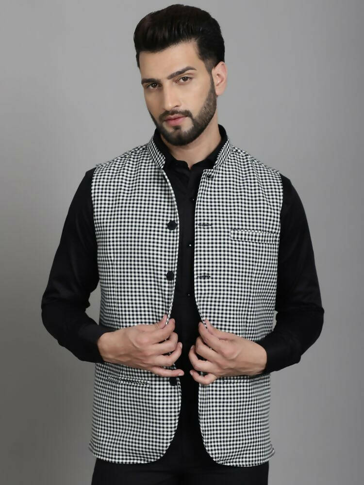 Even Apparels Nehru Jacket With Welt Pockets - Multi - Distacart