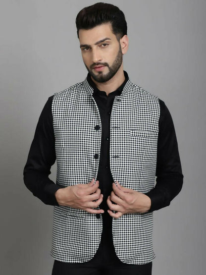 Even Apparels Nehru Jacket With Welt Pockets - Multi - Distacart