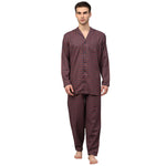 Thumbnail for Jainish Men's Maroon Checked Night Suits ( GNS 001Maroon ) - Distacart