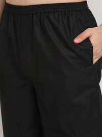 Thumbnail for Jainish Men's Black Cotton Solid Night Suits ( GNS 003Black ) - Distacart