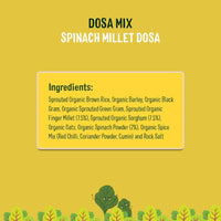 Thumbnail for Timios Organic Millet Spinach Dosa Mix Ingredients
