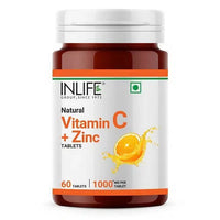 Thumbnail for Inlife Natural Vitamin C + Zinc Tablets