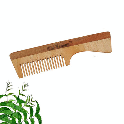 The Legend Organic Pure Neem Wood Comb With Handle - Distacart