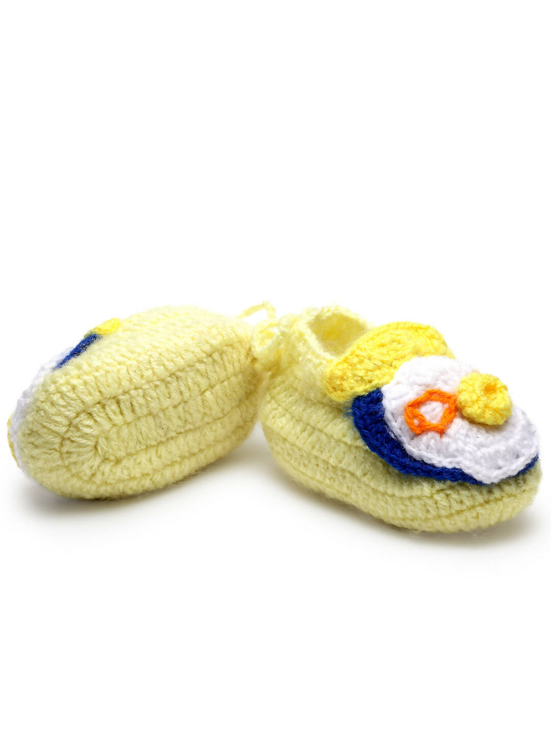 Chutput Kids Woollen Hand Knitted Self Desgin Booties - Yellow - Distacart
