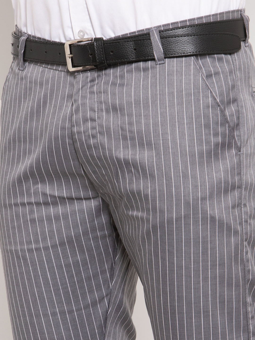 Korean Mens Slim Fit Striped Trousers Business Formal Pants High waist  British L | eBay