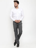 Thumbnail for Jainish Men's Black Cotton Solid Formal Trousers ( FGP 256Charcoal ) - Distacart