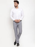 Thumbnail for Jainish Men's Grey Cotton Solid Formal Trousers ( FGP 256Grey ) - Distacart