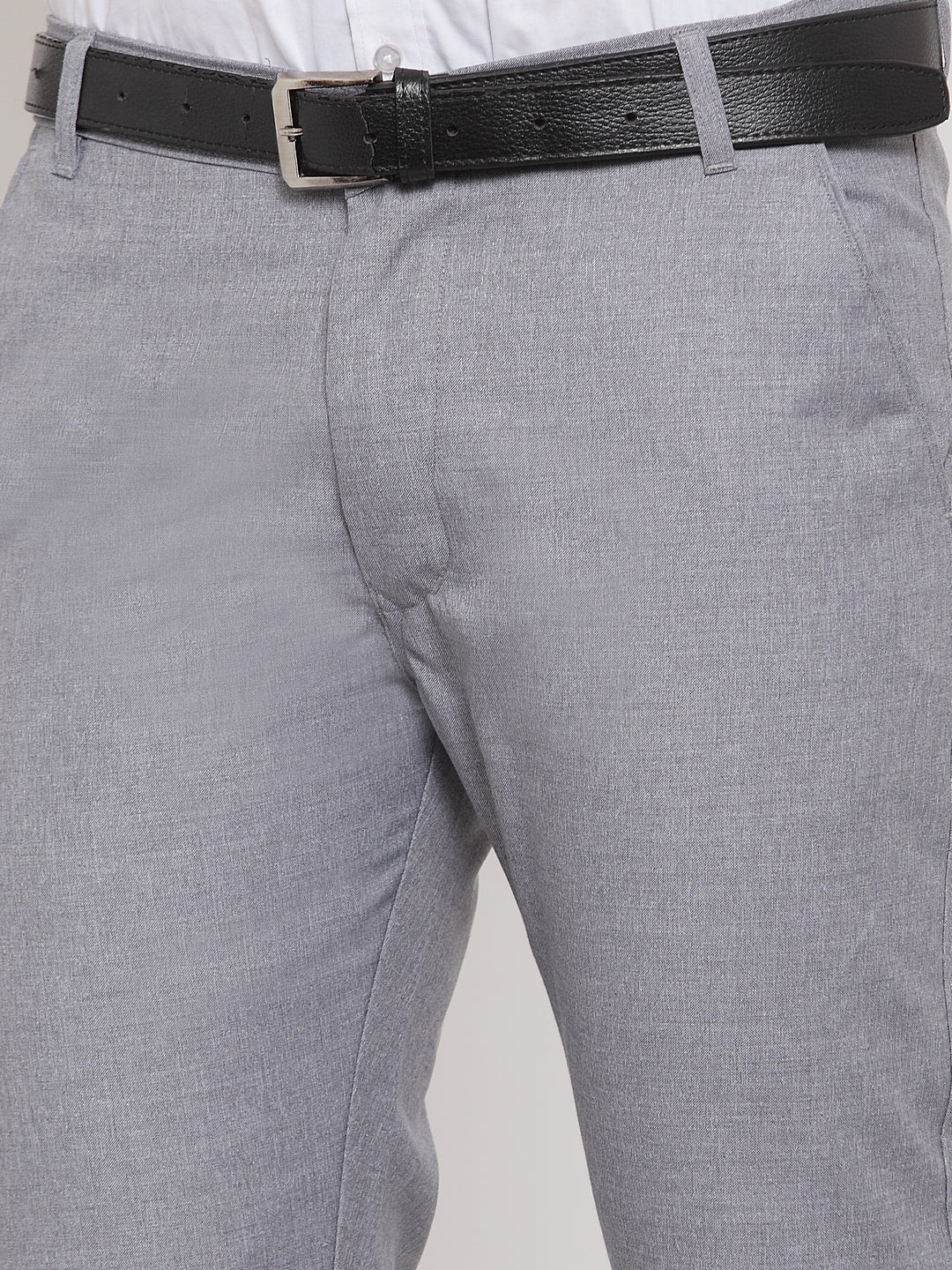 Jainish Men's Grey Cotton Solid Formal Trousers ( FGP 256Grey ) - Distacart