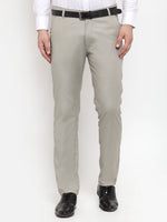 Thumbnail for Jainish Men's Grey Cotton Solid Formal Trousers ( FGP 256Light-Grey ) - Distacart