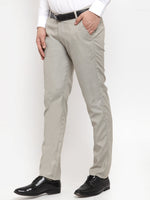 Thumbnail for Jainish Men's Grey Cotton Solid Formal Trousers ( FGP 256Light-Grey ) - Distacart