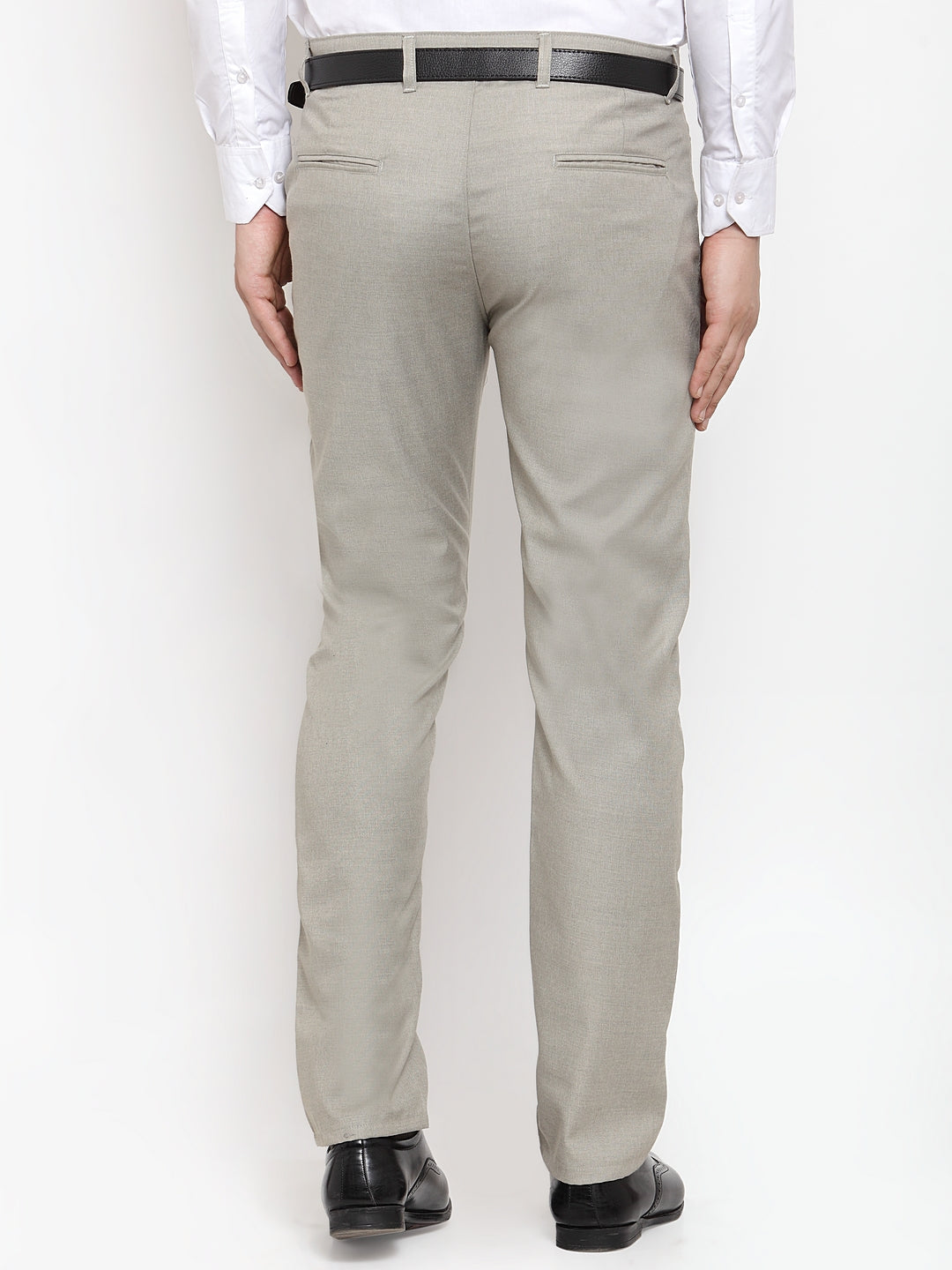 Jainish Men's Grey Cotton Solid Formal Trousers ( FGP 256Light-Grey ) - Distacart