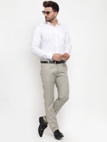 Thumbnail for Jainish Men's Grey Cotton Solid Formal Trousers ( FGP 256Light-Grey ) - Distacart