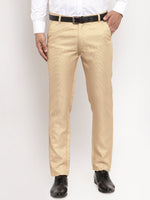 Thumbnail for Jainish Men's Gold Cotton Polka Dots Formal Trousers ( GP 257Golden ) - Distacart