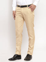 Thumbnail for Jainish Men's Gold Cotton Polka Dots Formal Trousers ( GP 257Golden ) - Distacart