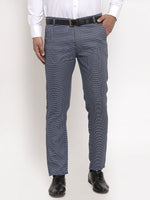 Thumbnail for Jainish Men's Navy Cotton Polka Dots Formal Trousers ( GP 257Navy-Blue ) - Distacart