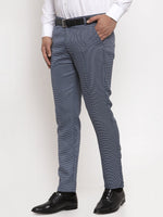 Thumbnail for Jainish Men's Navy Cotton Polka Dots Formal Trousers ( GP 257Navy-Blue ) - Distacart