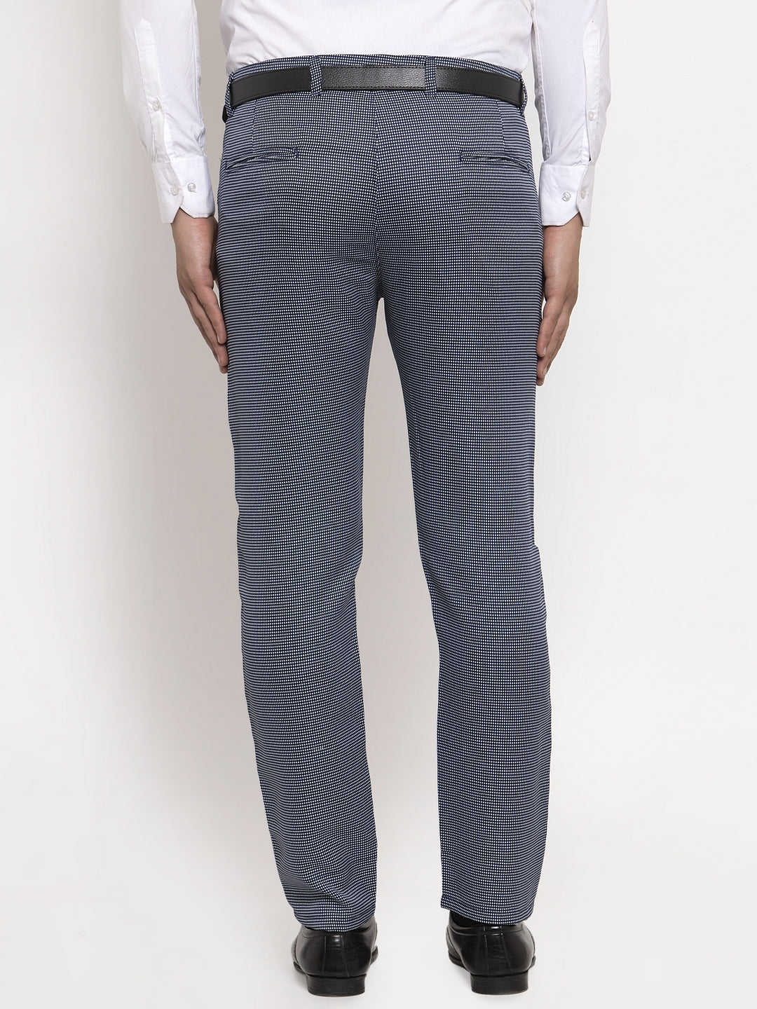 Jainish Men's Navy Cotton Polka Dots Formal Trousers ( GP 257Navy-Blue ) - Distacart