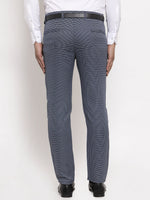 Thumbnail for Jainish Men's Navy Cotton Polka Dots Formal Trousers ( GP 257Navy-Blue ) - Distacart
