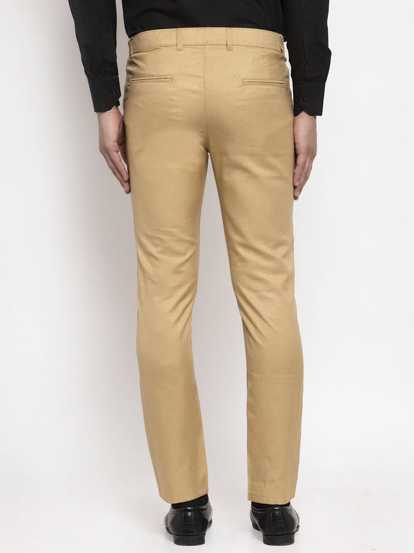 Jainish Men's Beige Cotton Solid Formal Trousers ( FGP 258Beige ) - Distacart