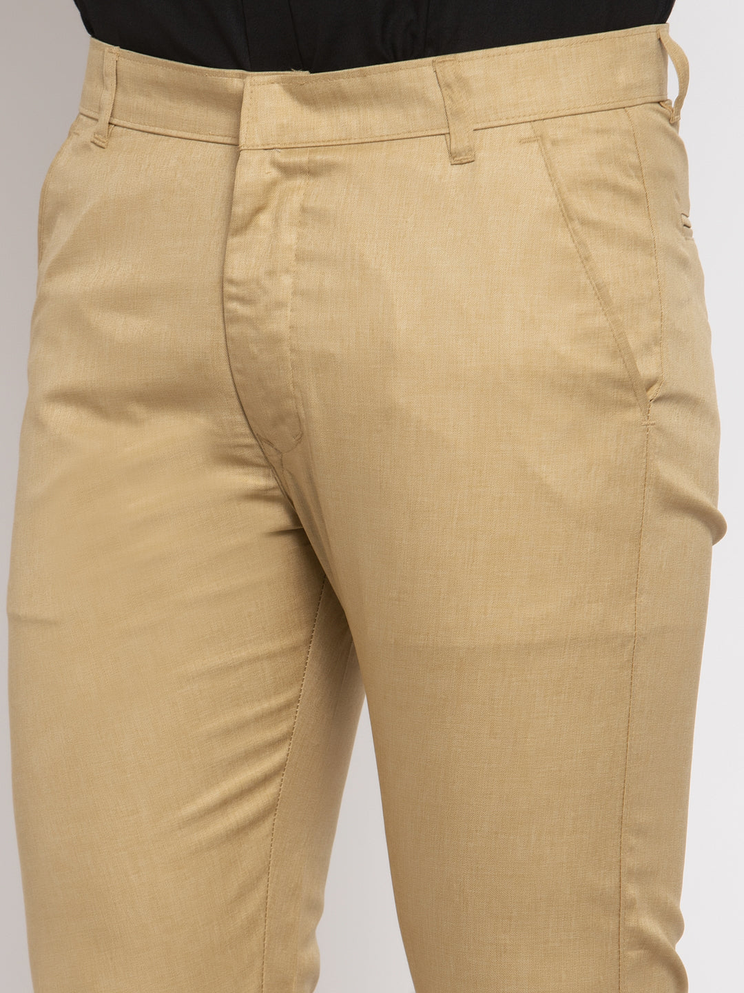 Jainish Men's Beige Cotton Solid Formal Trousers ( FGP 258Beige ) - Distacart
