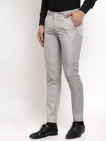 Thumbnail for Jainish Men's Grey Cotton Solid Formal Trousers ( FGP 258Light-Grey ) - Distacart