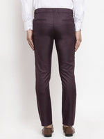 Thumbnail for Jainish Men's Purple Cotton Solid Formal Trousers ( FGP 258Purple ) - Distacart
