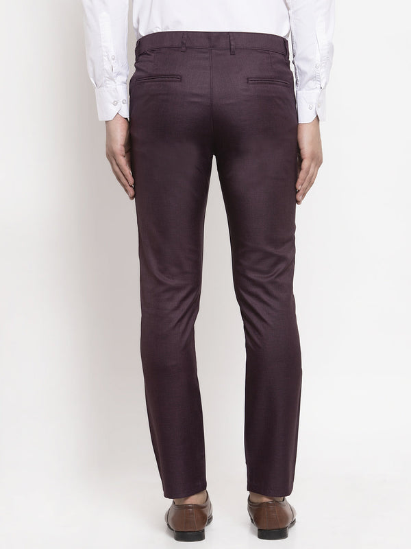 Jainish Men's Purple Cotton Solid Formal Trousers ( FGP 258Purple ) - Distacart