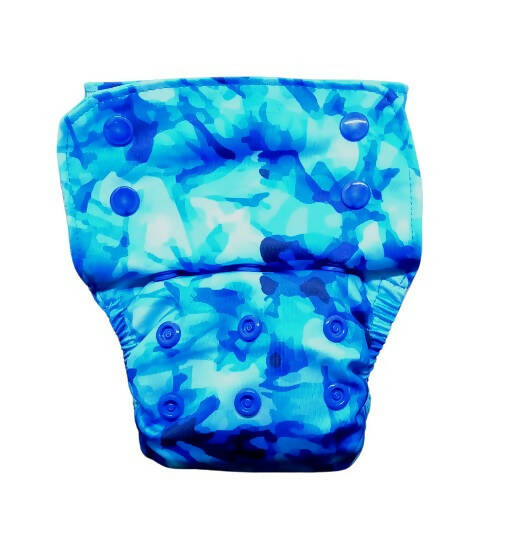 Kindermum Nano Pro Aio Cloth Diaper (With 2 Organic Inserts And Power Booster)- Aqua For Kids - Distacart